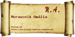 Moravcsik Amália névjegykártya